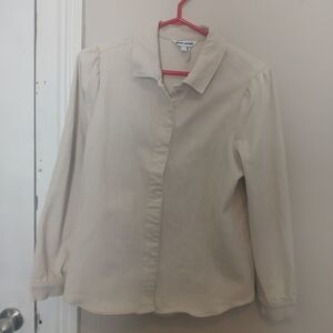 DKNY Beige Long Sleeve Demin Shirt Jacket